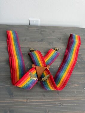Vintage rainbow suspenders